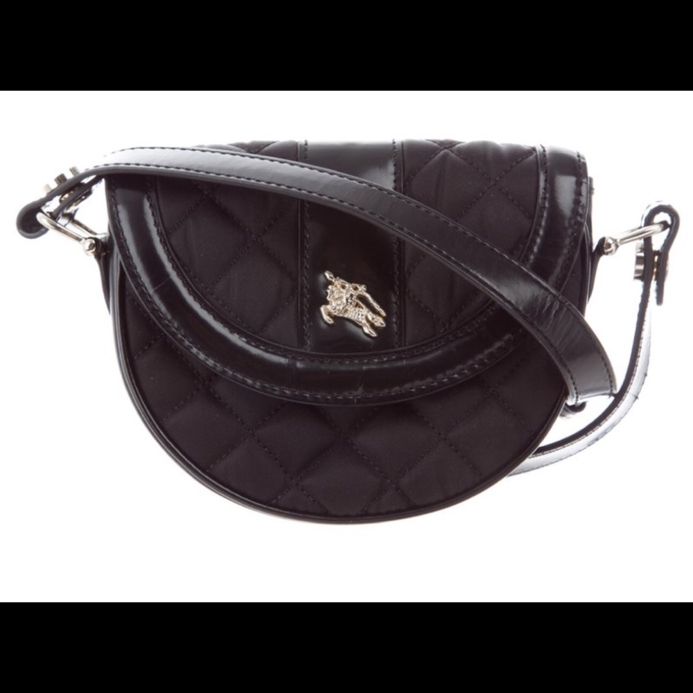 BURBERRY Black Quilted Crossbody/Waist Bag